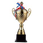 KisSealed Large Trophy Cup - Gold Trophy for Sport Tournaments Games,Award Competitions, Party Favors,14 x 7 x 3.7 Inches, 14 Inches in Height