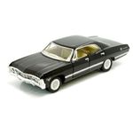 KT5418WBK 1:36 1967 CHEVY IMPALA 4-DOOR BLACK. SUPERNATURAL THE TV SERIES LOOK-A-LIKE Car Model Replica