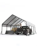 Garveelife 20'x20'x13' Oversized Metal Carport for 2 Cars, Heavy Duty Carport for Heavy Snow, Steel Frame, Permanent Shelter for Boats, Pickup Trucks, and Tractors, N.W. 800 Lbs