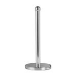 Innoteck Essentials Kitchen Paper Towel Holder - Free-Standing, Stable Base, Stainless Steel - Modern Round Design - Vertical Paper Hand Towel Holder for Home, Kitchen, Bathroom, & Office - Chrome