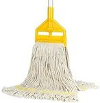 Commercial Mop Heavy Duty Industrial Cotton Mop with Long Handle,Looped-End String Wet Mops for Home,Garage,Office, Workshop, Warehouse Floor Cleaning
