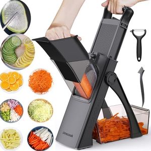 All-in-1 Safe Mandoline Slicer for Kitchen, Food Chopper with Container
