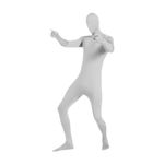 Unisex Adult Costume Men Women Spandex Zentai Suit Body Suit Halloween Costume Unitard Body Suits, White, Medium