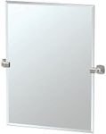 Gatco 4159S Jewel Frameless Rectangle Mirror, Satin Nickel, 31.5"H