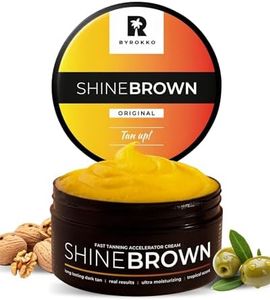 BYROKKO Shine Brown Tanning Accelerator 210ml - Fast Bronzing Sunbed Cream and Outdoor Tan Enhancer - Deep Natural Glow with Oil-Rich, Water-Resistant and Hydrating Formula