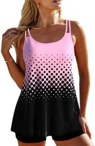 ROSEWE Double Straps Tankini Swimsuits for Women 2 Piece Bathing Suits