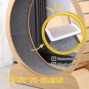 PawHut Cat Exercise Wheel – 39.4" Large Running Wheel for Indoor Cats