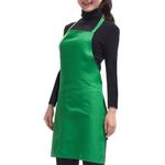 Accessotech Plain Apron with Front Pocket for Chefs Butchers Kitchen Cooking Craft UK Baking Olive