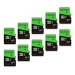 KEXIN Micro SD Card 16GB 10-Pack, MicroSDHC Memory Card Class 10 High Speed UHS-I U1 TF Card for GoPro, Action Camera