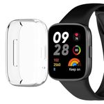 YODI Soft Screen Protector Case Compatible with Redmi Watch 3 Lite/Active, TPU Protective Screen Cover Saver Bumper Accessories for Redmi Watch 3 Lite/Active Smartwatch for Men and Women [ Not for Realme Watch] (CLEAR)