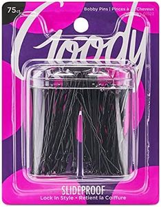 Goody Bobby Pin Box With Magnetic Top - 75 Count, Black - Slideproof And Lock In Place - Suitable For All Hair Types - Pain-Free Hair Accessories For Men, Women, Boys And Girls - All Day Comfort