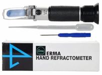 Erma Hand Salinity Refractometer for Aquarium, Marine Monitoring, Saltwater Testing, Dual Scale Salinity Tester 0-100 PPT& 1.000-1.070 Specific Gravity Saline Seawater Refractometer Hydrometer ATC