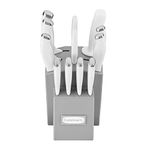 Cuisinart C77SSW-12PG Color Pro Collection 12 Piece Knife Block Set, White with Grey Block