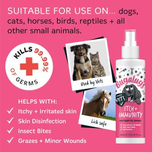 BUGALUGS Itch Immunity Dog Spray – Soothing Relief for Pets