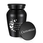 Dletay Small Urn for Human Ashes Small Keepsake Urn Mini Cremation Urns for Ashes Aluminium Memorial Ashes Holder-I'll Hold You in My Heart Until I Hold You in Heaven