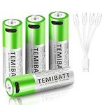 TEMIBATT Rechargeable AA Batteries,