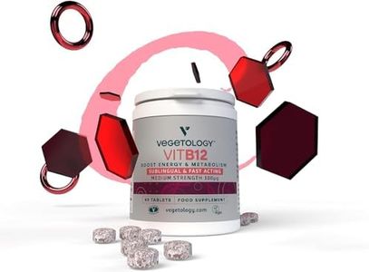 Vegetology Vitamin B12 Sublingual | 100mcg Fast-Acting B12 Vitamin Tablets | 60-Day Supply | Cruelty-Free Fermented Source | Vegan-Friendly | Boosts Energy & Supports Brain Function