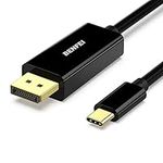 BENFEI USB C to DisplayPort 6 Feet Cable(8K@60Hz 4K@144Hz), USB Type-C to DP Adapter [Thunderbolt 3/4 Compatible] with iPhone 15 Pro/Max, MacBook Pro/Air 2023, iPad Pro, iMac, S23, XPS 17 and More