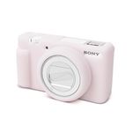 Rieibi ZV-1F Case, Soft Silicone Protective Case for Sony ZV1F/ZV-1M2/ZV-1 Mark II (NOT for ZV1) Vlog Camera, Lightweight ZV1F Case - Pink White