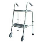 NRS Healthcare Duo Height Adjustable Walking Trolley, P23129, Pebble Grey