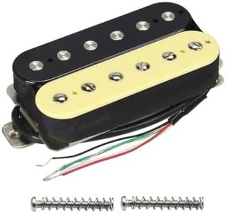 FLEOR Electric Guitar Humbucker Pickups Bridge Alnico 5 Pickup (Cream+Black)