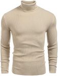 COOFANDY Men's Ribbed Slim Fit Knit