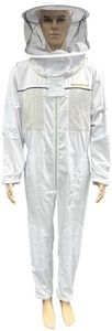 benefitbee Ventilated Beekeeper Suit with Gloves Magnetic Tool Clip - Full Body Protective Beekeeping Suit for Men Women - Breathable & Lightweight Beekeeper Suit for Beekeepers (S)