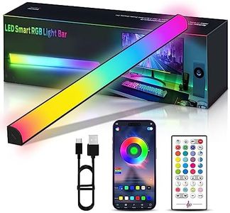 KANTUTOE Monitor Down Light Bar, RGB Screen Light Bar Desk Light PC, Dimmable LED Dynamic Rainbow Effect, Adjustable Brightness, Speed and Music, Remote Control Color Change, for Game Light Room