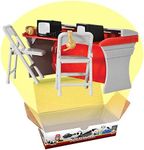 Red & Gray Commentator Table Playset for Wrestling Action Figures