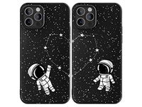 Cavka Matching Phone Cases Compatible with - iPhone 11-6.1 inch for Couples Best Friends Cover Cute Astronauts Space Anniversary for Him and Her Boyfriend Girlfriend BFF Night Sky BF GF Relationship