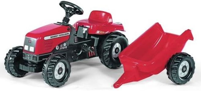 ROLLY TOYS S2601230 Massey Ferguson Tractor and Trailer, Red/Black, 012305