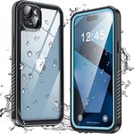 ANTSHARE for iPhone 15 Plus Case, IP68 Waterproof Shockproof iPhone 15 Plus Phone Case with [Built-in Screen/Camera Protector], Full Body Sealed Front and Back Cover for iPhone 15 Plus 6.7” (Blue)