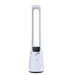 Midea SmartAir Cool & Purify Bladeless Fan with mSmartHome Mobile Phone App Controls - Oscillating Tower Fan - HEPA Filter - 12 Fan Speeds - White