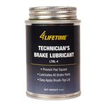 4LIFETIMELINES Technician's Grade Brake Lubricant - Rust and Corrosion Protection - Silences Squeaks - Mess-Free Application with Brush Top Can - 4 oz