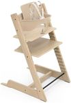 Stokke Tripp Trapp Oak High Chair 2, Natural - Includes Chair + Baby Set with Removable Harness for Children 6-36 Months - Adjustable, Ergonomic & Easy to Clean