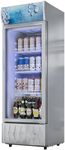 YITAHOME Commercial Merchandiser Display Refrigerator 6.9 CU.FT. with Single One Glass Door, Beverage Drink Beer Fridge Cooler for Office Garage Bar Gym with Customize Lightbox LED & Locking