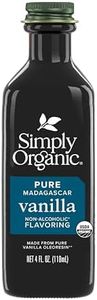Simply Organic Non-Alcoholic Vanilla Flavoring, 4-Ounce Glass Jar, Certified Organic, Alcohol Free Vanilla