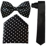 Sunshopping Men's Bow Tie (SDFWER-009900-34_Black_Free Size)