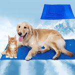 Cooling Mat For Dogs, Large 35.5x19.7in Pet Cool Mat with Self Cooling Gel,Safe Non-Toxic Pressure Activated Durable Waterproof Puppy Cool Pad for Crates, Kennels and Beds in Summer