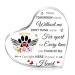 WaaHome Dog Memorial Gifts for Loss of Dog - Pet Memorial Gifts for Dogs Cats - Loss of Dog Sympathy Gift - Dog Remembrance Passing Away Bereavement Gifts - Angel Wings Heart Keepsake Decor