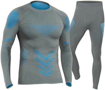 UNIQUEBELLA Thermal Underwear for Men Sets Top Turtle Long Johns Fleece Sweat Quick Drying Thermo Base Layer