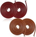 4 Pieces Treadle Sewing Machine Belt 72 x 3/16 Inch Sewing Machine Leather Belt with Hook Cow Leather Belt Replacement Sewing Machine Accessories Parts for Universal Pedal Sewing Machines