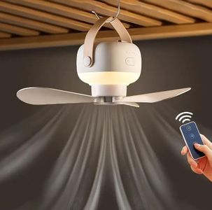 ULTREOS outdoor Campaining Fan, Tent Canopy Ceiling Fan, Multifunctial Circulator Fan Air Cooler LED Lights Lighting Remote Ctrol,Effortless use