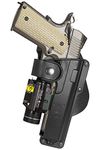 Fobus Roto Tactical Speed Holster Paddle RH T1911RP Full Size1911 Holds Handgun with Laser or Light