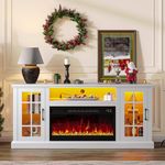 Rolanstar Fireplace TV Stand with L