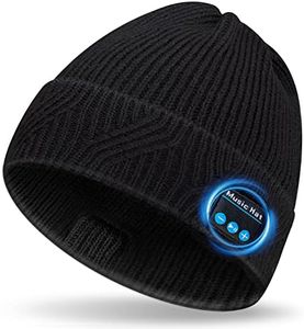 UNBON Gifts for Men, Gifts Christmas Men, Bluetooth Hat, Men's Hat with Bluetooth Headphones, Microphone, Stereo, Bluetooth Hat, Men's Gifts for Christmas, Birthday, Advent Calendar, Black