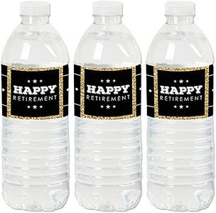 Big Dot of Happiness Happy Retirement - Retirement Party Water Bottle Sticker Labels - Set of 20