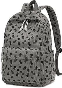 LOIDOU Backpack for School Teen Girls Boys Bookbag Casual Daypack Backpacks Lightweight for Middle School College Student, Dots Gery, Modern, Minimalist, Custom, Classic, Compact