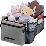 Navaris Car Storage Organiser Box - Ideal for Car Seats and Back Seat Storage for Kids - Quick Installation & Easy to Clean - Also Suitable as Van Tidy Caddy & Front Seat Organiser