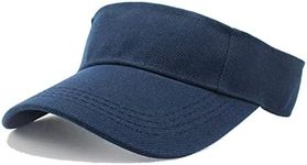 Lopsity Unisex Sun Visor Cap Adjustable Sport Sun Visor Hats Cap for Women and Men When Golf,Tennis,Running,Beach Volleyball (Navy)